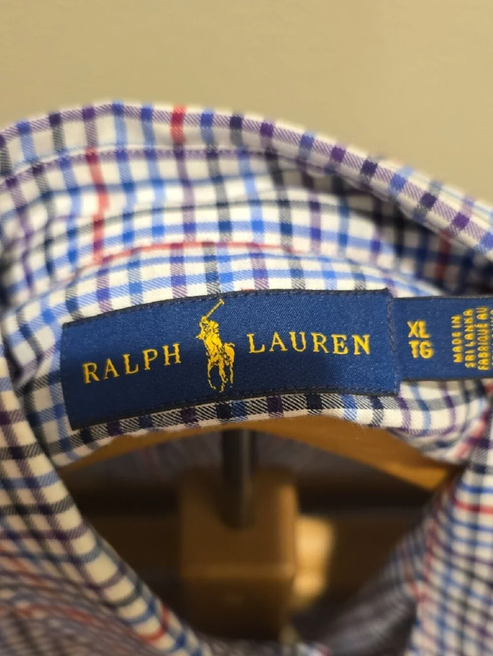 Polo by Ralph Lauren Blue White Red Check Button-Down Shirt